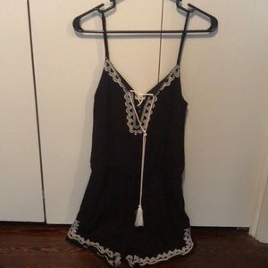 Black white romper